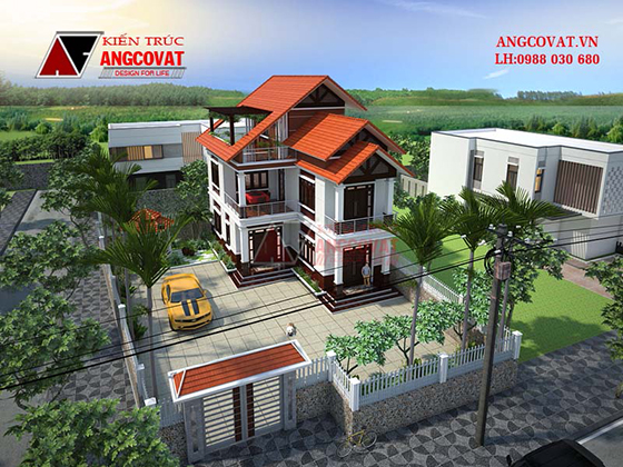 màu sắc trang trí nóc nhà mái thái đẹp