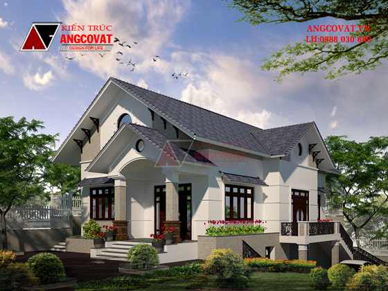 Thiết kế bản vẽ mẫu nhà cấp 4 có tầng hầm vừa đẹp vừa sang