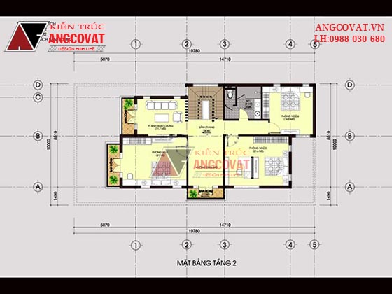 Thiết kế mẫu biệt thự 2 tầng mái ngói hiện đại đẹp mê ly BT19415