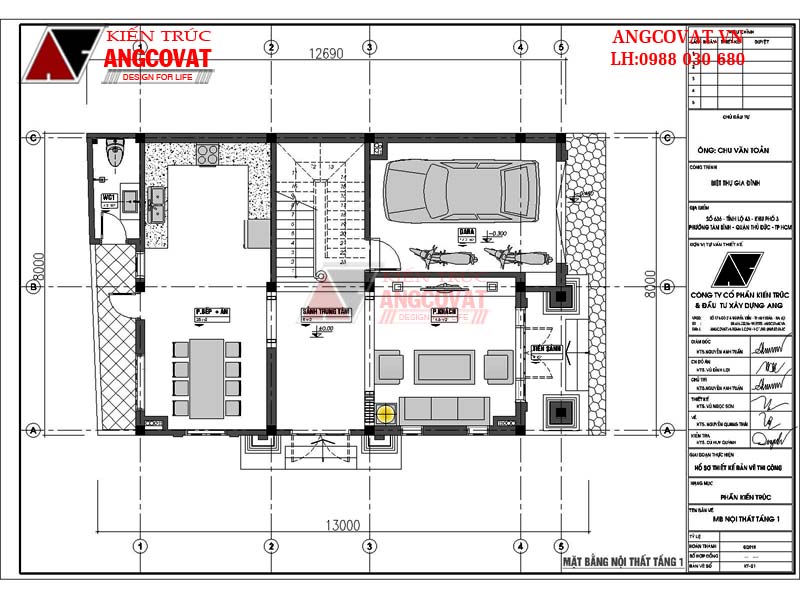 Thiết kế biệt thự 3 tầng đẹp diện tích nhỏ - Mẫu số 7