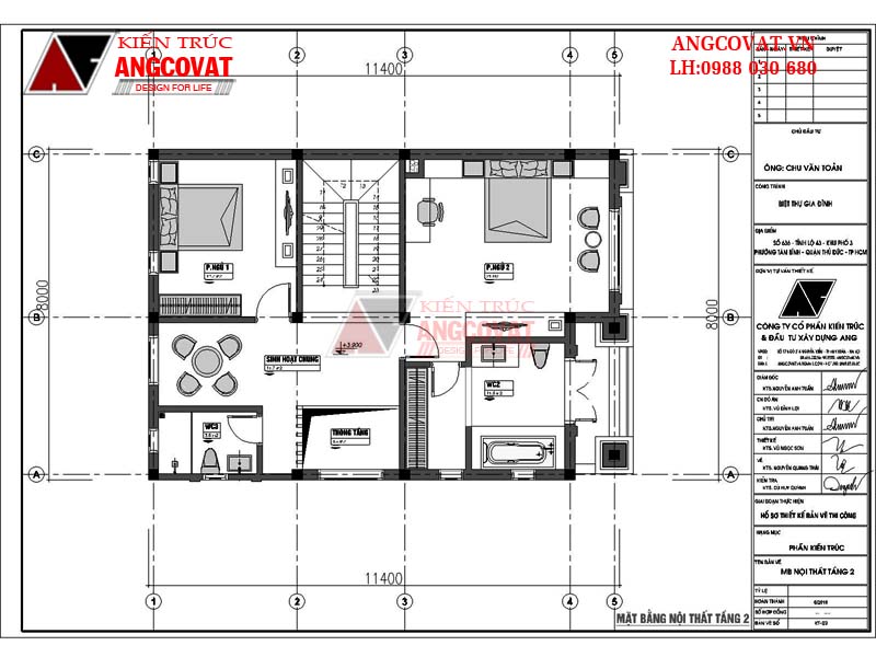 Thiết kế biệt thự 3 tầng đẹp diện tích nhỏ - Mẫu số 7