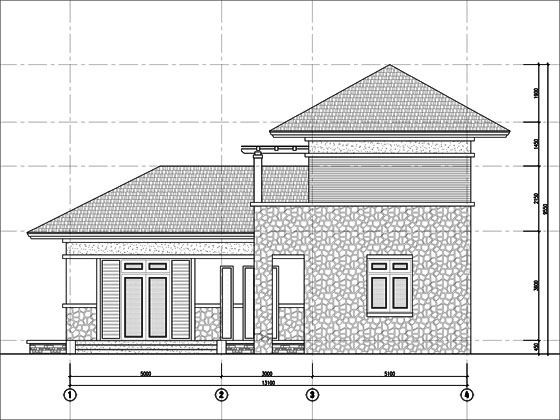 Thiết kế mau biet thu 9x15m 2 tầng 3 phòng ngủ mái thái hình chữ L diện tích 100m2 BT211255