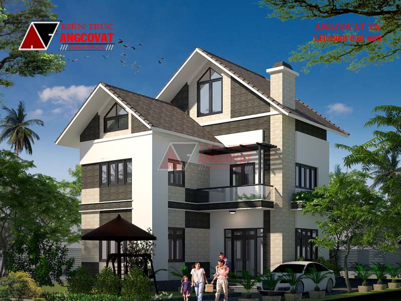 Thiết kế nhà 2 tầng 80m2 đẹp tại Hà Nội