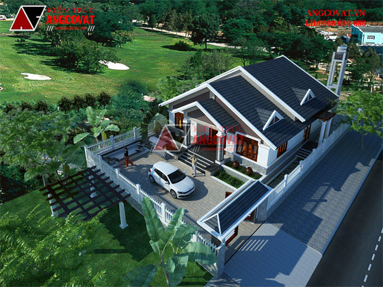 Thiết kế nhà cấp 4 150m2 có hệ thống mái thái kiên cố