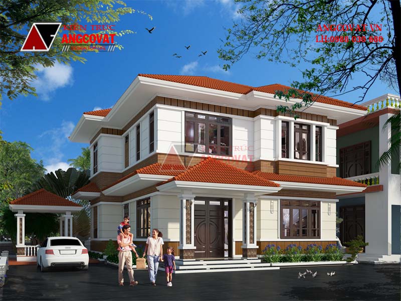 Mẫu thiết kế nhà biệt thự 10x12m 2 tầng đẹp mê ly