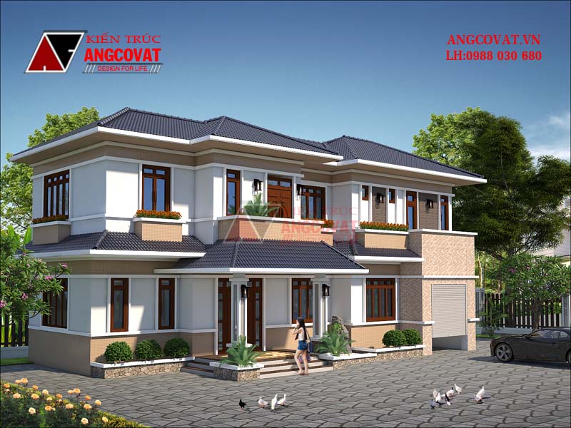 Tuyển tập những thiết kế nhà 2 tầng mái thái đẹp năm 2016 - Mẫu số 3