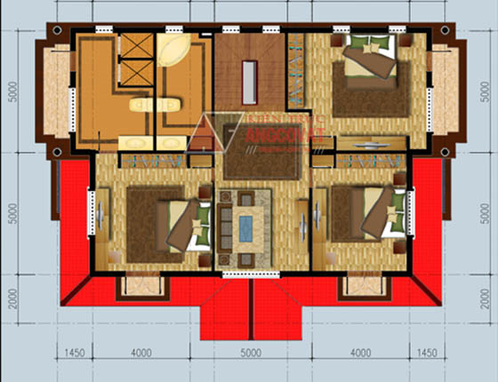 Thiết kế biệt thự 2 tầng mái thái 12x16m 3 phòng ngủ ở Hưng Yên