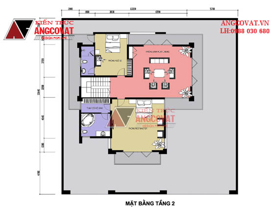 Thiết kế biệt thự 2 tầng 3 phòng ngủ đơn giản mái dốc 2 mặt tiền 180m2 ở Hải Dương