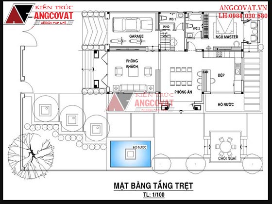 Mẫu thiết kế nhà 180m2 2 tầng 3 phòng ngủ mái thái hiện đại BT150320 