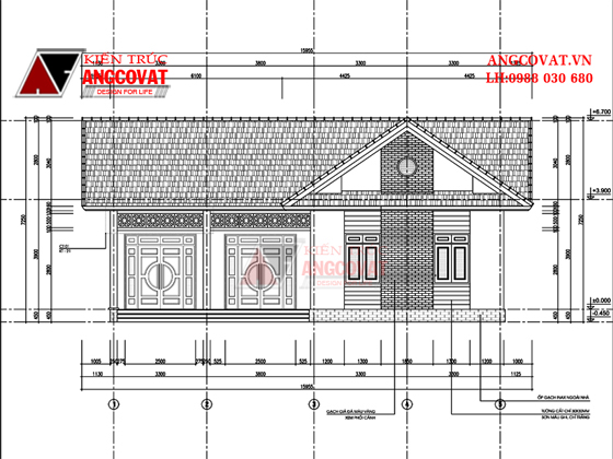 Thiết kế nhà cấp 4 2 phòng ngủ 6