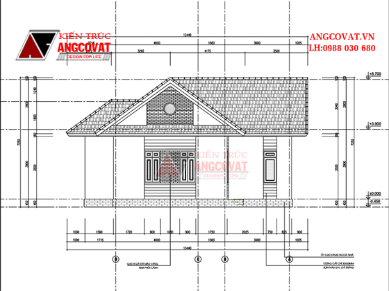 Thiết kế nhà cấp 4 2 phòng ngủ 9