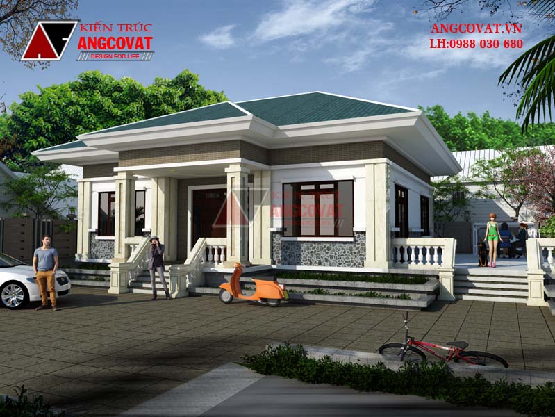 Thiết kế mẫu nhà đẹp giá 600 triệu 1 tầng
